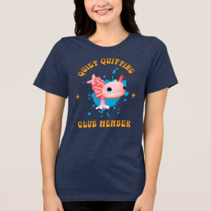 T-shirt En Tri-matière Drôle Axolotl Rose Membre du Club de la Démission