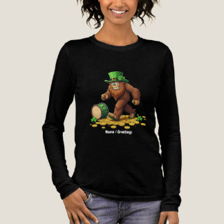 T-shirt En Tri-matière Drôle Bigfoot Sasquatch Trèfle St Patrick's Day