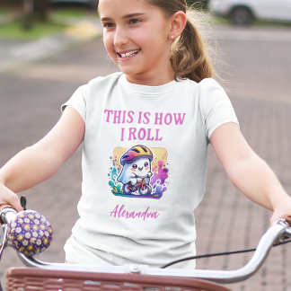 T-shirt En Tri-matière Drôle C'est comme ça que je roule fille cycliste p