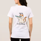 T-shirt En Tri-matière Drôle Chat "Feline Fine" Art Dentaire (Verso)