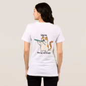 T-shirt En Tri-matière Drôle Chat "Feline Fine" Art Dentaire (Verso intégral)