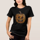 T-shirt En Tri-matière Drôle Citrouille Leopard (Recto)