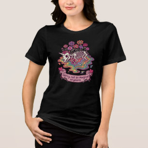T-shirt En Tri-matière Drôle de Licorne Désormais Sans Magie