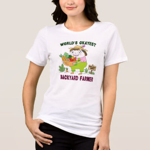 T-shirt En Tri-matière Drôle de Meilleur Fermier de Jardin Amateur