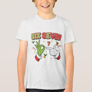 T-shirt En Tri-matière Drôle de Noël Six Sept Monstre de Fêtes