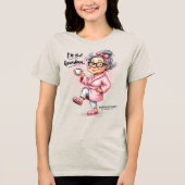 T-shirt En Tri-matière Drôle Désolée Pas Désolée Mémé (Recto)