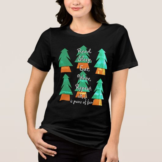 T-shirt En Tri-matière Drôle Écrivain Personnalisé Vie Dames Doudou (Recto)