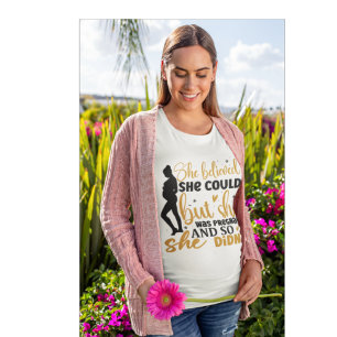T-shirt En Tri-matière Drôle Elle a cru à l'humour de grossesse de matern