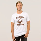 T-shirt En Tri-matière Drôle "Espresso Yourself" jeu de café (Recto plein)