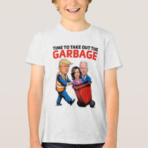 T-shirt En Tri-matière Drôle Garbage Pour Trump 2024 - Il Est Temps De So