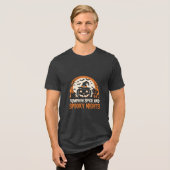 T-shirt En Tri-matière Drôle Halloween Citrouille épice et nuits Éffrayan (Recto plein)