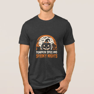 T-shirt En Tri-matière Drôle Halloween Citrouille épice et nuits Éffrayan