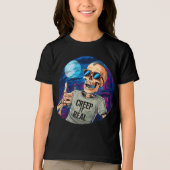 T-shirt En Tri-matière Drôle Halloween Squelette Creep It Real (Recto)