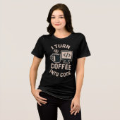 T-shirt En Tri-matière Drôle Je Transforme Le Café En Code (Recto plein)