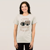 T-shirt En Tri-matière Drôle Je Transforme Le Café En Code (Recto plein)