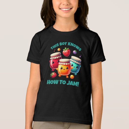 T-shirt En Tri-matière Drôle mignon Ce Garçon Sait Comment Jam! (Recto)
