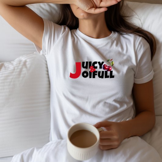 T-shirt En Tri-matière Drôle vibe cerise rouge blanc slogan fête des mère