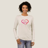 T-shirt En Tri-matière Duet Swans with Love Heart T-Shirt – Romantic Tee (Recto complet)
