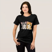 T-shirt En Tri-matière Duo de chatons mignons (Recto plein)
