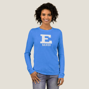 T-shirt En Tri-matière E-Bands Bleu Bella+Canvas Fermer Ajuster Longues M