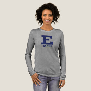 T-shirt En Tri-matière E-Bands Gris Bella+Canvas Fermer Ajuster Longues M
