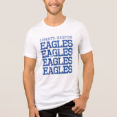 T-shirt En Tri-matière Eagles Distressed LB, GraphicLoveShop (Recto)