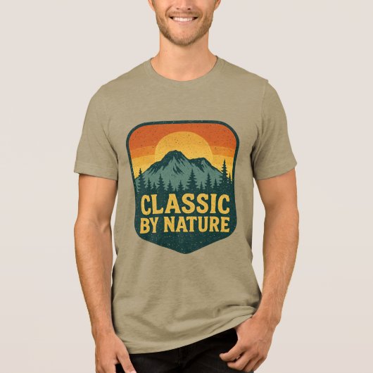 T-shirt En Tri-matière Earthy Escape – Pine Trees & Sunset Adventure (Recto)