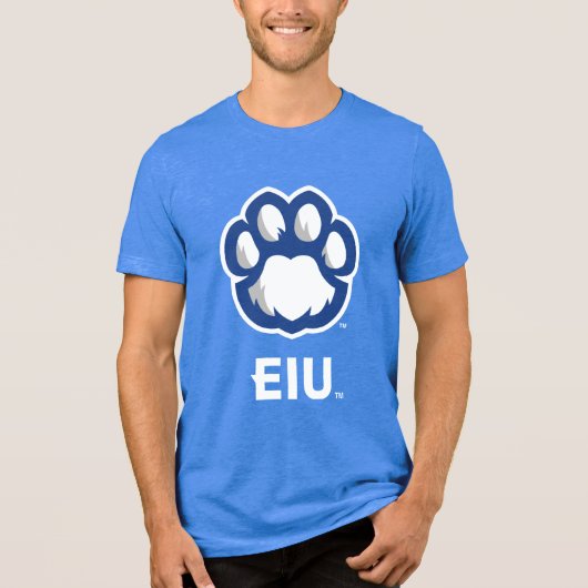 T-shirt En Tri-matière Eastern Illinois Panthers Empreinte de patte & EIU (Recto)