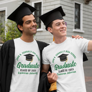 T-shirt En Tri-matière Ecole Green Graduate Custom 2025 Graduation