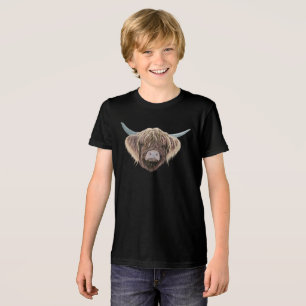 T-shirt En Tri-matière Écossais Highland Cow Wee Charlie Fluffy Ears