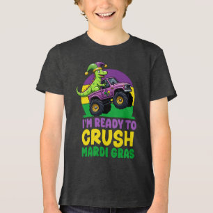 T-shirt En Tri-matière Écrasez le Monstre Mardi Gras Camion Dinosaure t r