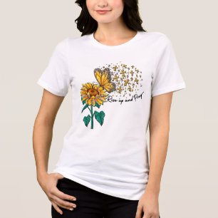 T-shirt En Tri-matière Écriture inspirée du papillon de tournesol
