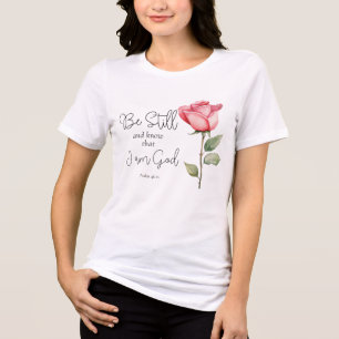 T-shirt En Tri-matière Écriture Soyez toujours et Sachez que je suis Dieu