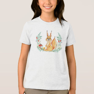 T-shirt En Tri-matière Écureuil aquarelle