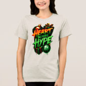 T-shirt En Tri-matière Edgy Christmas Festive Neon Green & Red Graphic  (Recto)