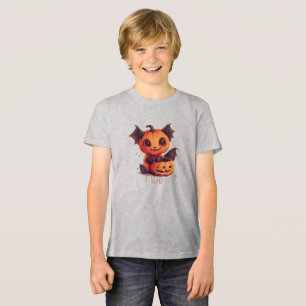 T-shirt En Tri-matière Éffrayant Citrouille Monster Halloween Kids Tee