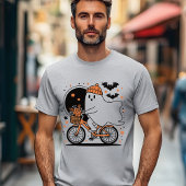 T-shirt En Tri-matière Éffrayant Ghost Riding Vélo Halloween moderne