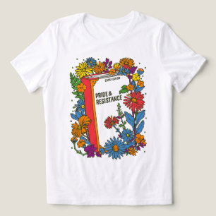 T-shirt En Tri-matière Egalité des droits Livre Flower Résister Féministe