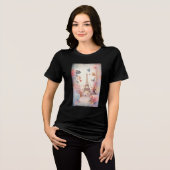 T-shirt En Tri-matière Eiffel Tower Butterflies and Flowers (Recto plein)