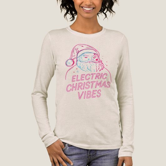 T-shirt En Tri-matière Electric Christmas Vibes Bella + Canvas Shirt – Ho (Recto)