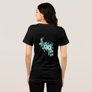 T-shirt En Tri-matière Élégance botanique Monogramme B - Art floral
