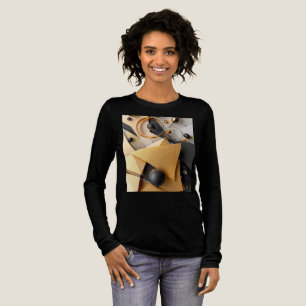 T-shirt En Tri-matière Elégance géométrique or et noir