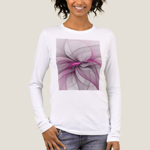 T-shirt En Tri-matière Élégant Chaos Moderne Abstrait Art Fractal Rose