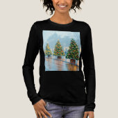 T-shirt En Tri-matière Elegant Christmas Tree Design: Classic Red & Gold  (Recto)