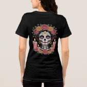 T-shirt En Tri-matière Elegant Day of the Dead Sugar Skull Woman (Verso)