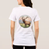 T-shirt En Tri-matière Elegant Deer Graphic Tee (Verso)