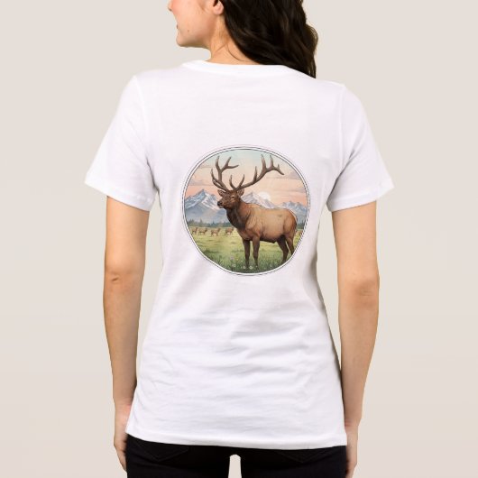 T-shirt En Tri-matière Elegant Deer Graphic Tee (Verso)