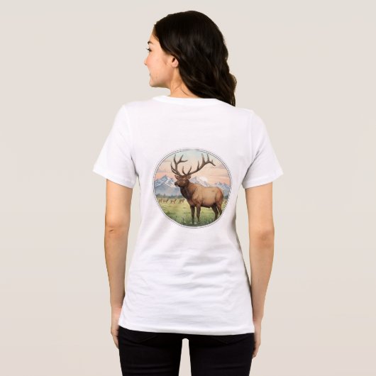 T-shirt En Tri-matière Elegant Deer Graphic Tee (Verso intégral)