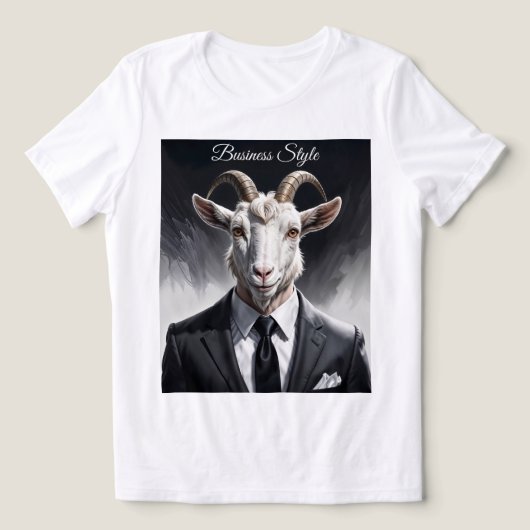 T-shirt En Tri-matière Elegant goat gentleman in formal portrait scene (Design Recto)