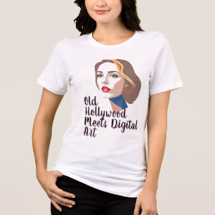 T-shirt En Tri-matière Élégant portrait de femme Vintage